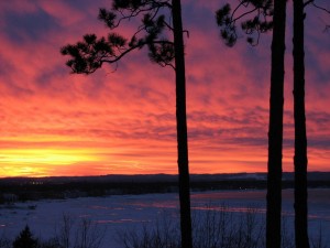 Setting Sun Over Traverse City