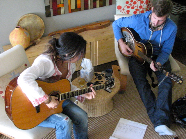 Arranging Session Angela Josephine and Chris Bathgate