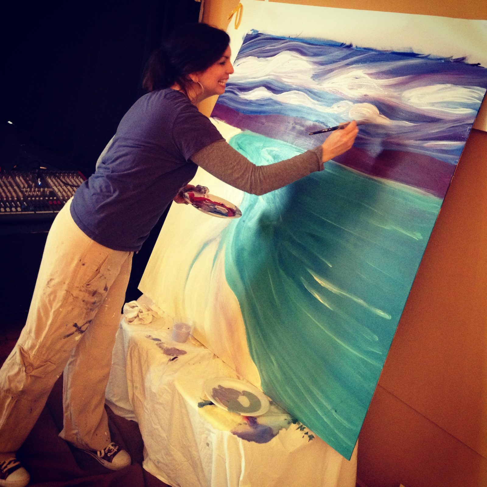 Angela Josephine - painting in progress for Good Work Collective Art News