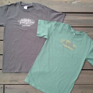 Angela Josephine Logo T-Shirts in Pine and Bark