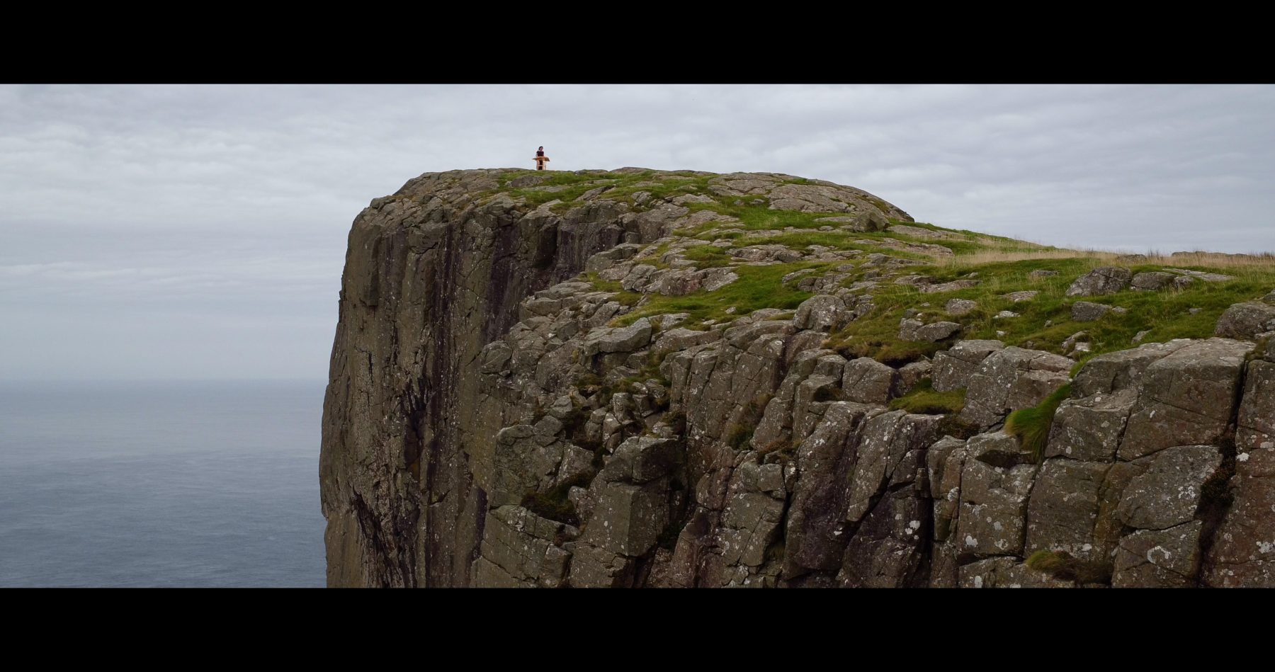 Angela Josephine on a clifftop for 40 Days in Ireland